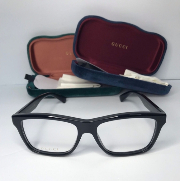 💯 Original GUCCI GG1177O 001 / 004This square Gucci optical shiny black frame. - Picture 5 of 16